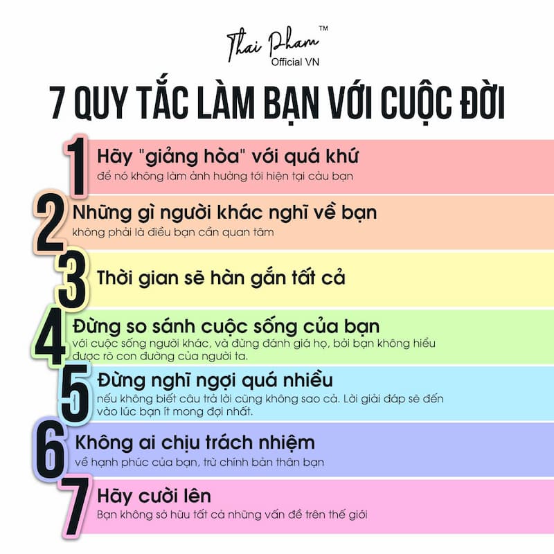 7 QUY TẮC "LÀM BẠN" VỚI CUỘC ĐỜI