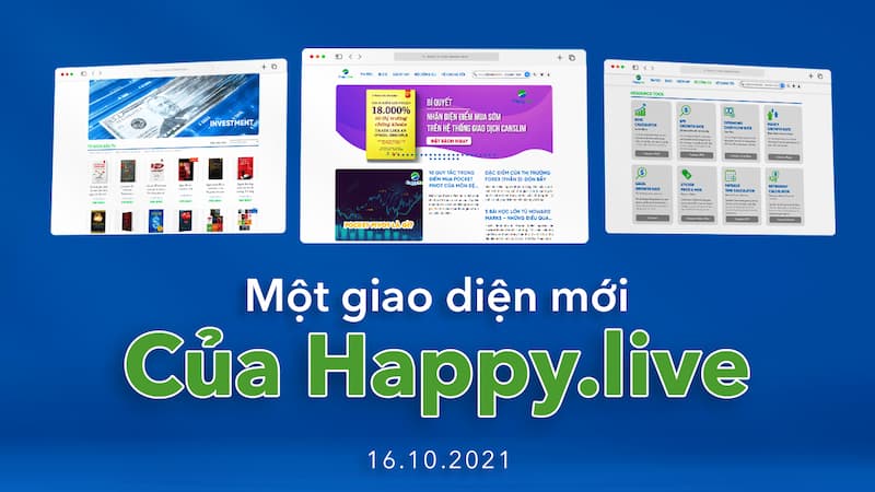 giao diện mới web happy live