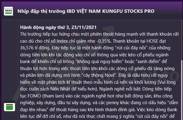 ĐIỂM TIN TÀI CHÍNH NGÀY 23/11/2021