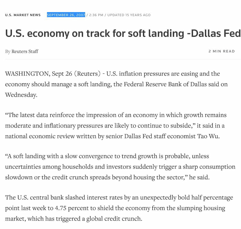 Càng lúc càng có nhiều niềm tin vào việc nền kinh tế Mỹ sẽ hạ cánh mềm (soft-landing)