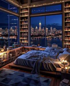 Một căn phòng ngủ (++đọc sách) tại New York 