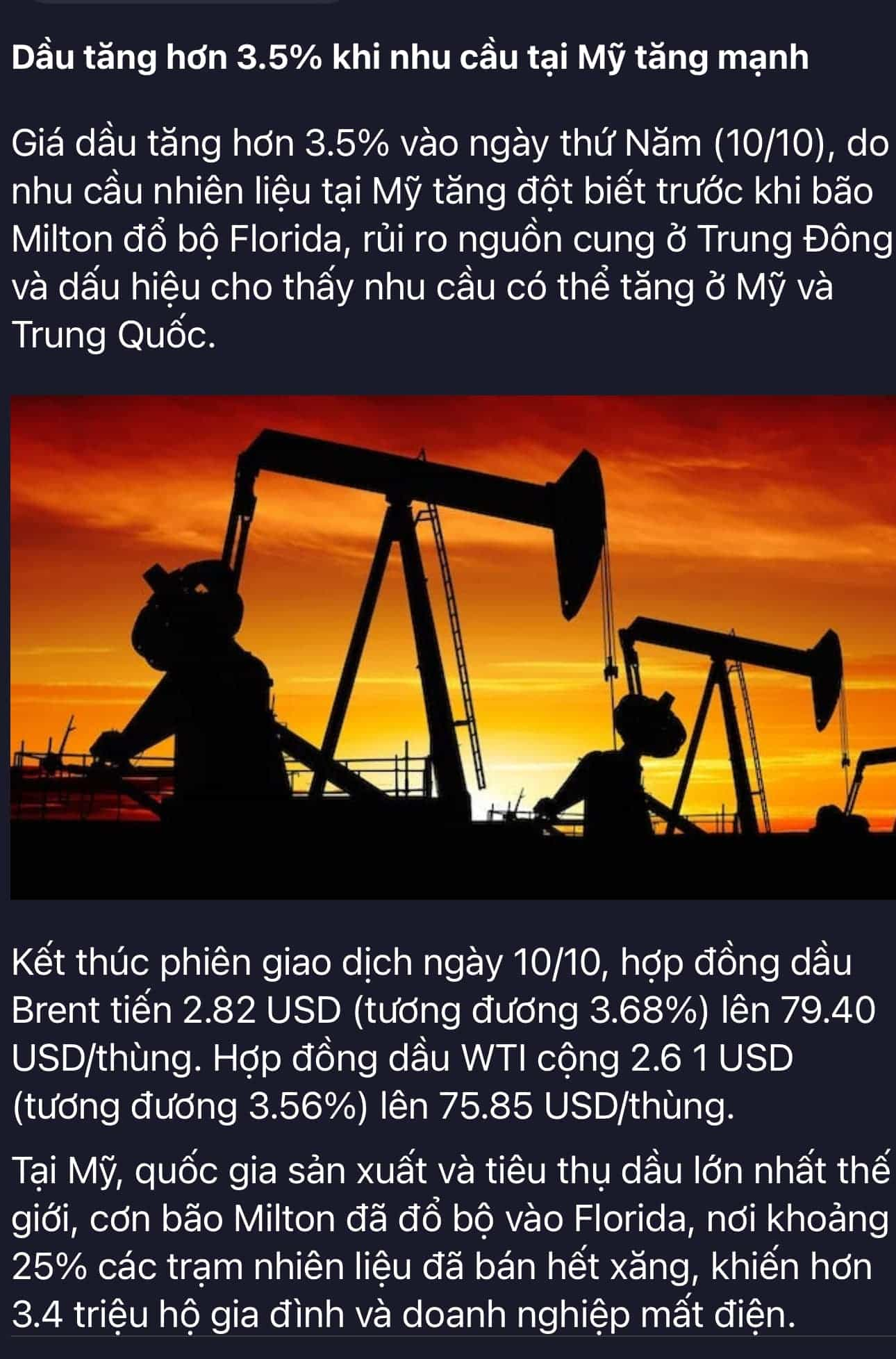 Điểm tin tài chính 11/10/2024