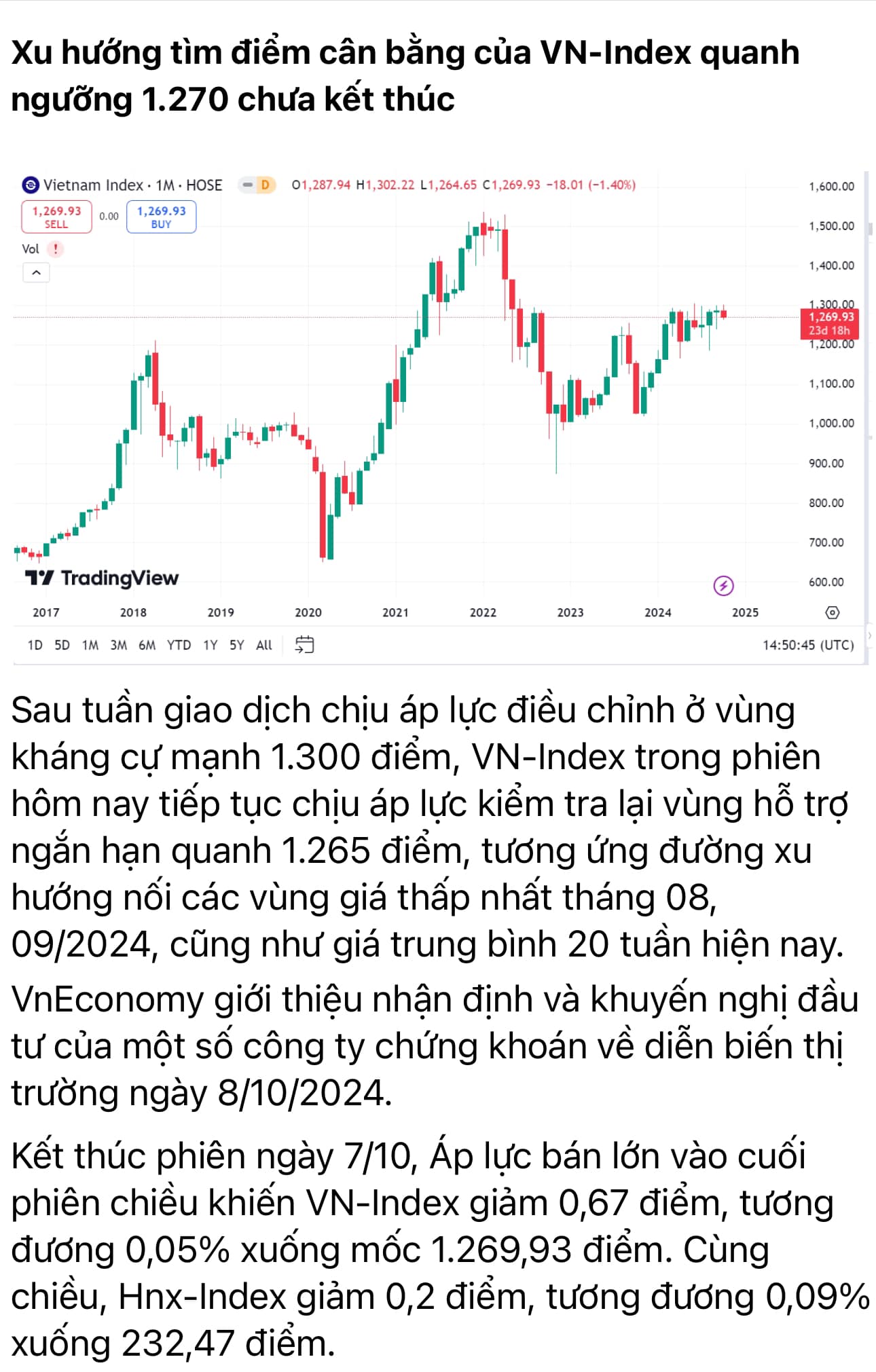 ĐIỂM TIN TÀI CHÍNH NGÀY 8/10/2024