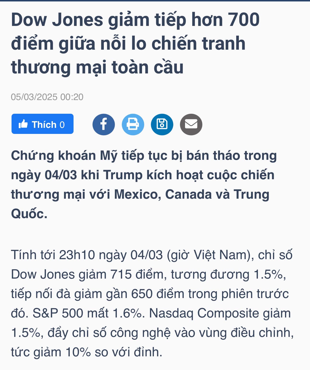 ĐIỂM TIN TÀI CHÍNH NGÀY 05/03/2025