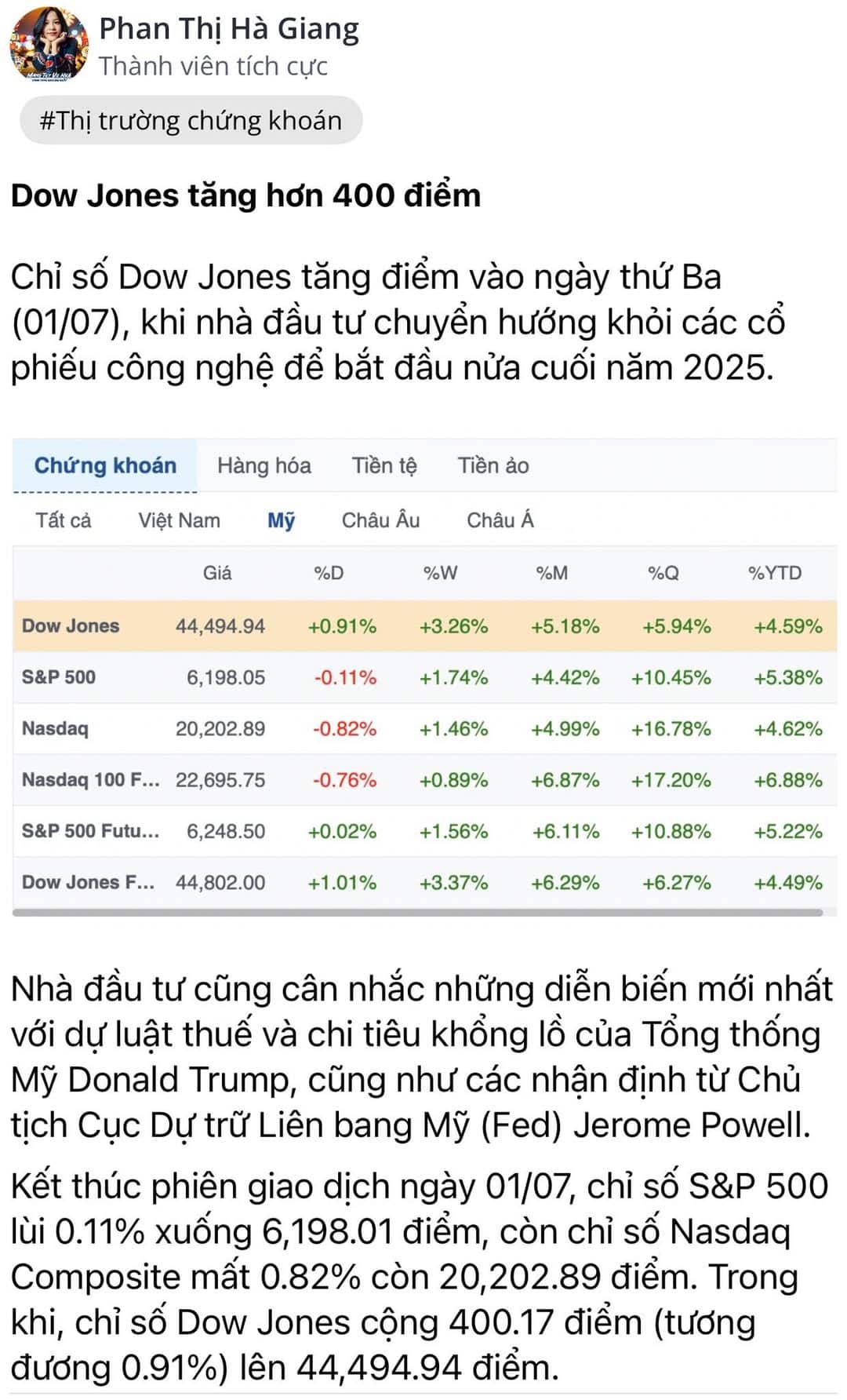 Điểm tin tài chính ngày 02/07/2025